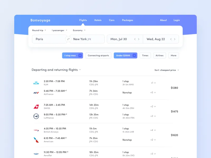 Flight booking